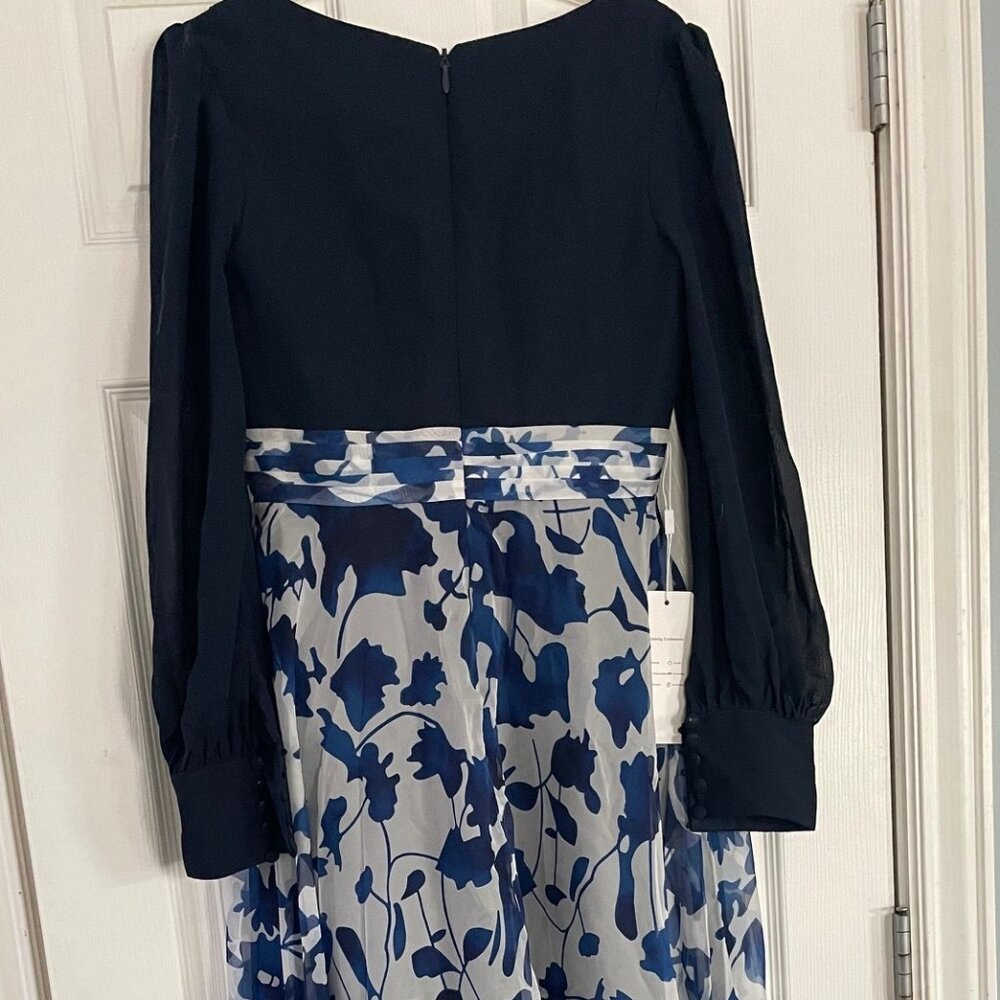 MONDRESSY A Line Long Sleeves Floor Length Floral Formal/Mother Size 6 - Picture 2 of 6